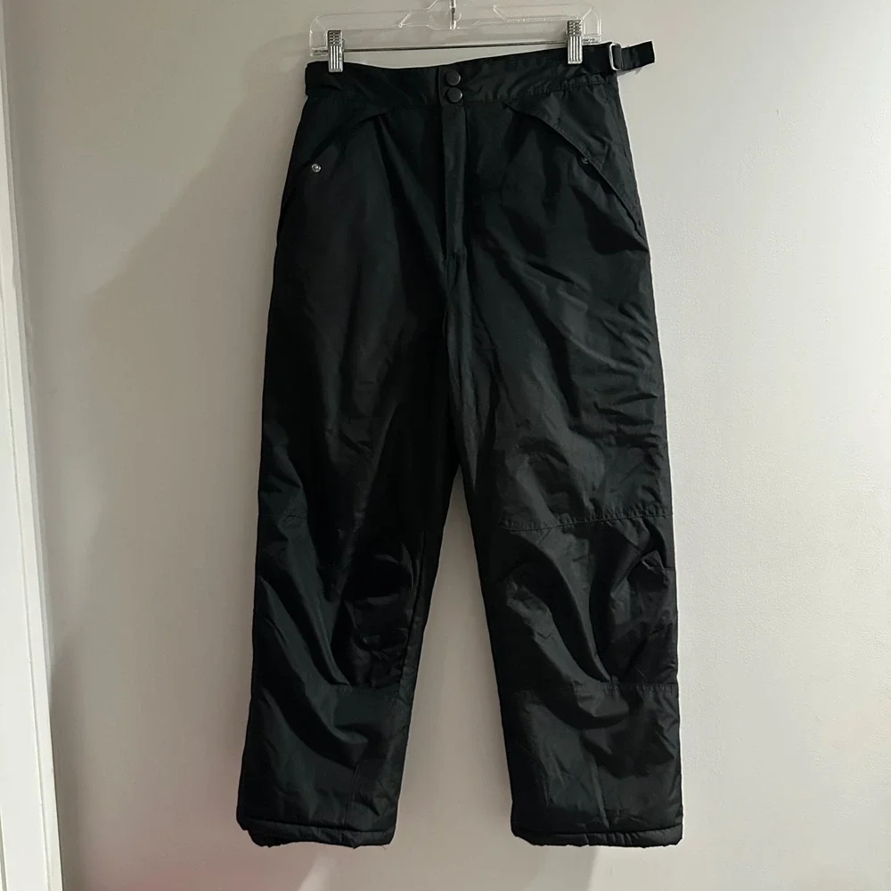 LONDON‎ FOG Kids Black Insulated Snow Ski Pants Size 14-16 Waterproof Winter